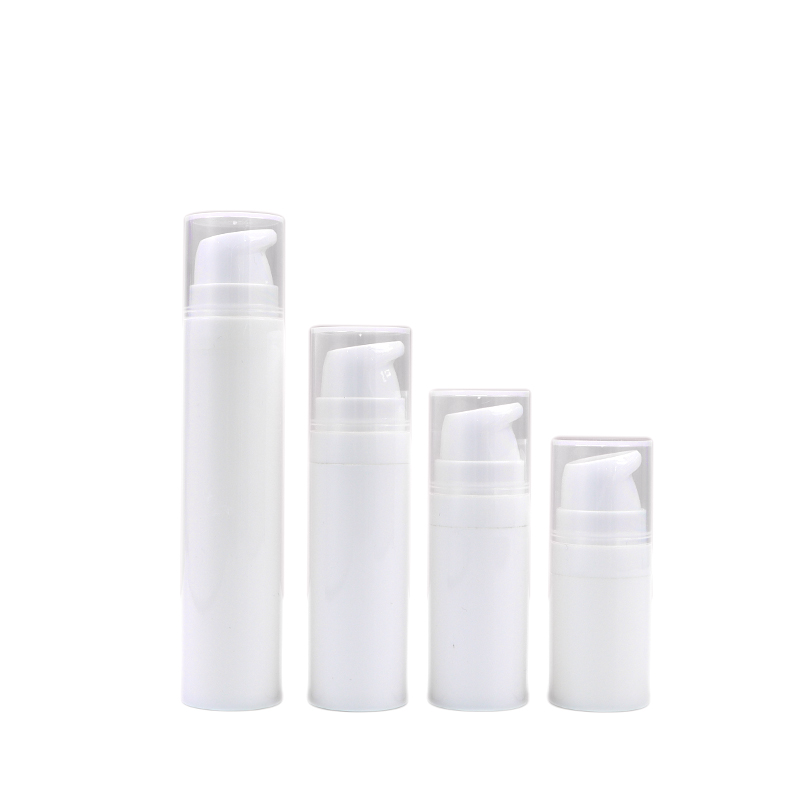 25mm White Crimp Cosmetic Airless Bottle